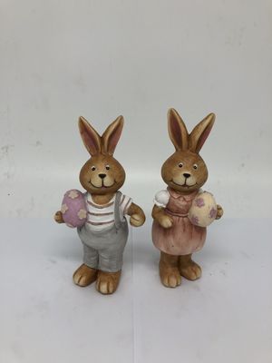 Polyresin Rabbit Figurine Home Resin Garden Decor Handmade Craft