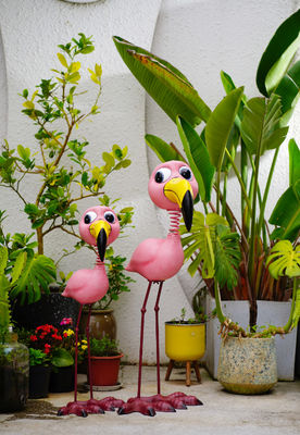 Indoor / Outdoor Metal Garden Ornaments Figurines Waterproof