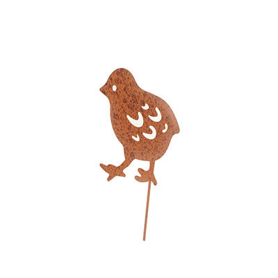 Outdoor Ground Metal Mini Decorative Garden Classical Chick Stake