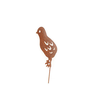 Outdoor Ground Metal Mini Decorative Garden Classical Chick Stake