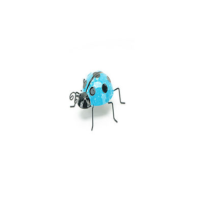 Metal Garden Ornaments Metal Crafts Blue Ladybug Tree Decoration