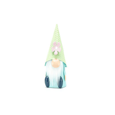 Small Gnome Metal Garden Ornaments Creative White Bearded Gnome Decor