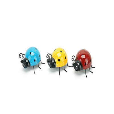 Outdoor Ladybug Metal Yard Art Decor Wall Sculpture For Garden