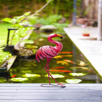 Multiple Metal Flamingo Garden Decor Lifelike Metal Flamingo Yard Art