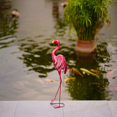 Multiple Metal Flamingo Garden Decor Lifelike Metal Flamingo Yard Art