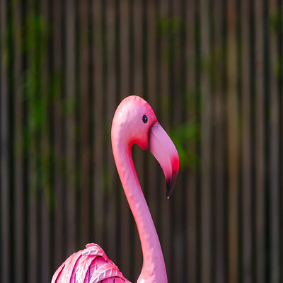 Outdoor Pink Flamingo Metal Yard Art / Metal Flamingo Garden Stake