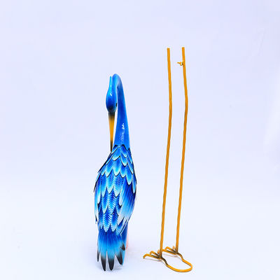 Custom Metal Crane Lawn Ornaments Outdoor Metal Bird Figurines