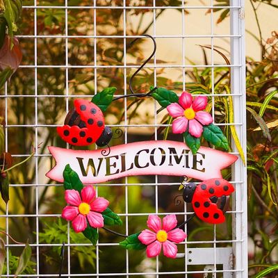 OEM / ODM Wall Hanging Ornaments Multiple Metal House Decor Welcome Slogan