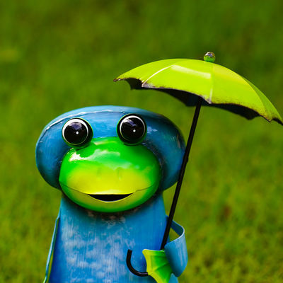 Customizable Frog Metal Garden Ornaments Decoration Weatherproof