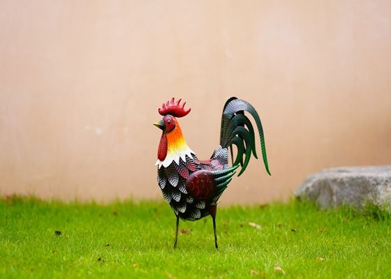 Decorative Metal Rooster Decor Outdoor Metal Rooster Yard Art