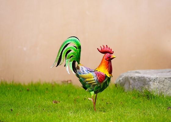 Decorative Metal Rooster Decor Outdoor Metal Rooster Yard Art