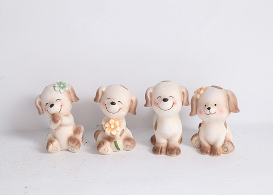 Custom Pottery Garden Ornaments Handmade Puppy Ceramic Garden Decor