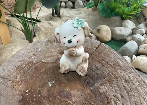 Custom Pottery Garden Ornaments Handmade Puppy Ceramic Garden Decor
