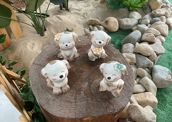 Custom Pottery Garden Ornaments Handmade Puppy Ceramic Garden Decor
