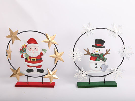 Metal Christmas Ornaments Indoor Decorations Durable Iron Handicrafts Support OEM