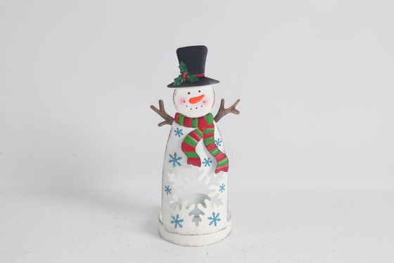 Customized Metal Christmas Decoration Snowman Santa Claus Elk Handicrafts For Modern Holiday Decor