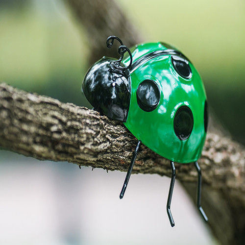 Outdoor Metal Ladybug Yard Art Animal Metal Garden Wall Decor
