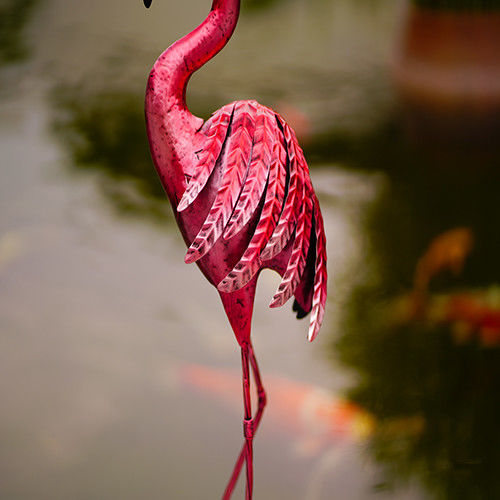 Multiple Metal Flamingo Garden Decor Lifelike Metal Flamingo Yard Art